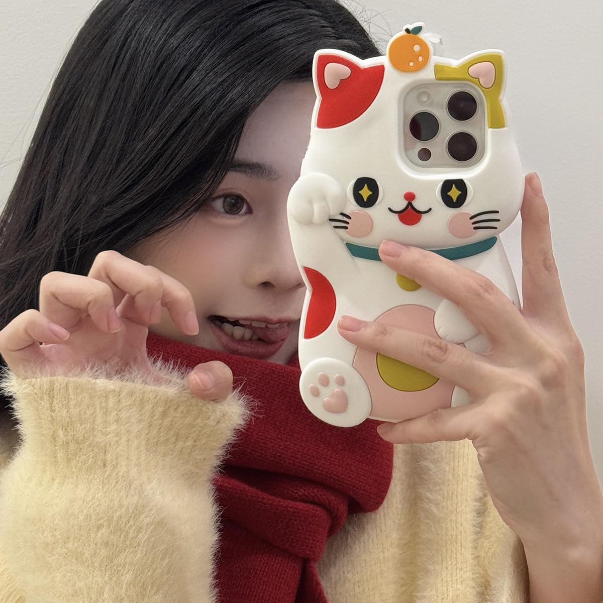 【色:Clear-LuckyCat_サイズ:iPhone16Pro】CASETi iPhone 16 Pro max Clear Case with MagSafe – Casekiti